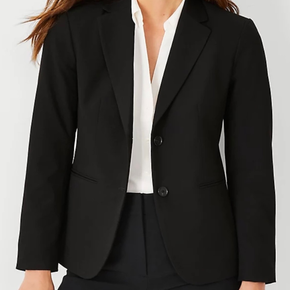 Black Ann Taylor Two-Button Blazer